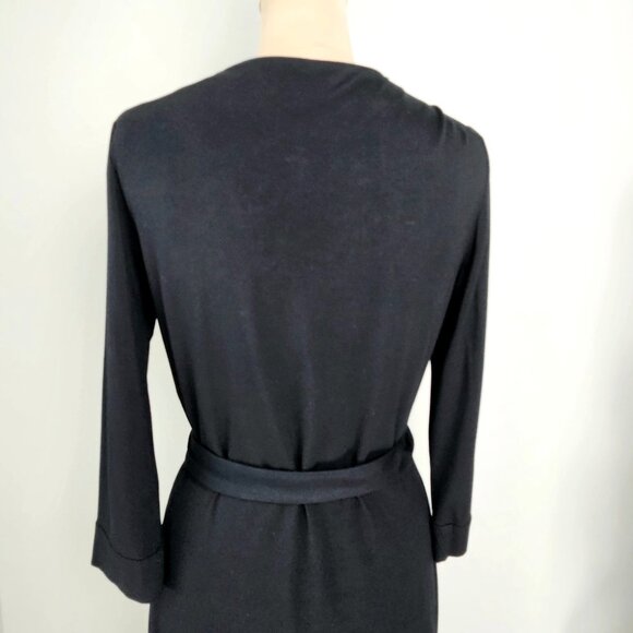 Diane von Furstenberg Classic Black Jersey Wrap Dress – Size 6 - Picture 4 of 8